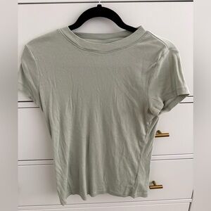 A New Day Mint Green Short Sleeve Ribbed Tee